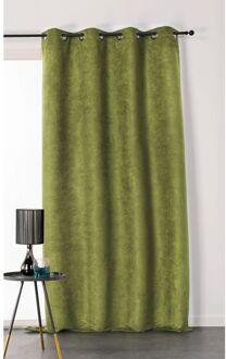 Praxis Sweet Lichtdoorlatend Kant En Klaar Gordijn Olijfgroen 145 X 260 Cm