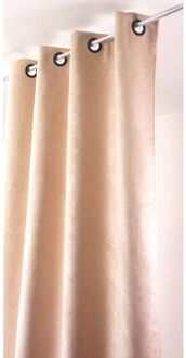 Praxis Sweet Lichtdoorlatend Kant En Klaar Gordijn Suède Beige 145 X 260 Cm
