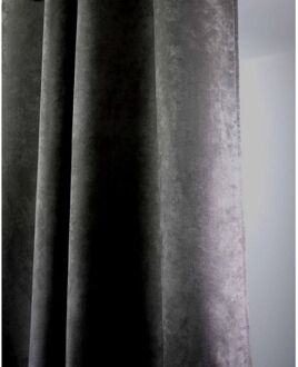 Praxis Sweet Lichtdoorlatend Kant En Klaar Gordijn Suède Canvas 145 X 260 Cm Antraciet
