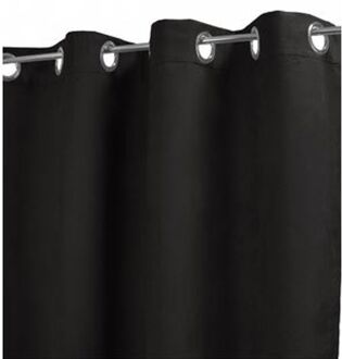 Praxis Sweet Lichtdoorlatend Kant En Klaar Gordijn Zwart Suède 145 X 260 Cm