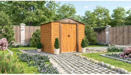 Praxis Tuinhuis Frankfurt Ii - Houtoptiek/noten - 209x236cm