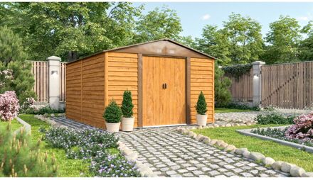 Praxis Tuinhuis Frankfurt Ii - Houtoptiek/noten - 321x366cm