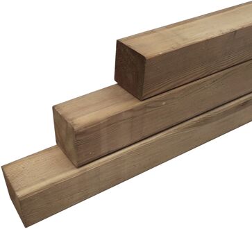 Praxis Tuinpaal Vierkant Geïmpregneerd - Grenen - 88x88mm - Lengte 270cm