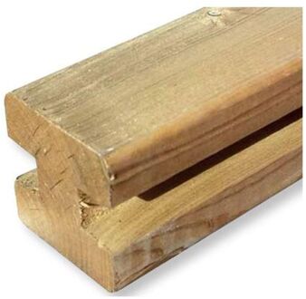 Praxis Tuinpaal Vierkant Geïmpregneerd - Grenen - 90x90mm - Lengte 240cm