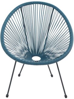 Praxis Tuinstoel Acapulco Rotan/staal Blauw
