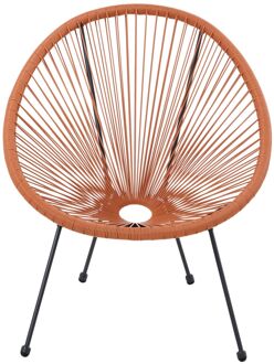 Praxis Tuinstoel Acapulco Rotan/staal Terracotta