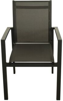 Praxis Tuinstoel Milo Donkergrijs Stapelbaar 62x57x90cm