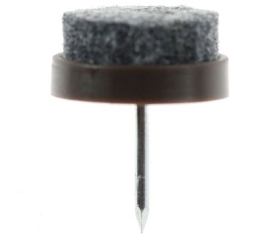 Praxis Viltglijder Met Nagel 24mm Bruin 28 Stuks