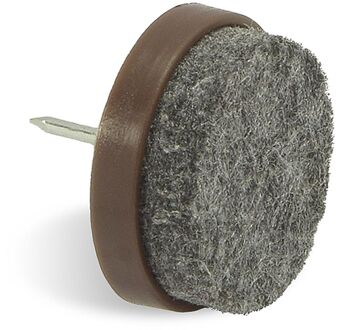 Praxis Viltglijder Met Nagel 30mm Bruin 4 Stuks