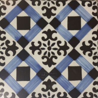 Praxis Vintage Tegel Cenefa - Mix - Geglazuurd - 22,5x22,5 Cm - 0,05 M²