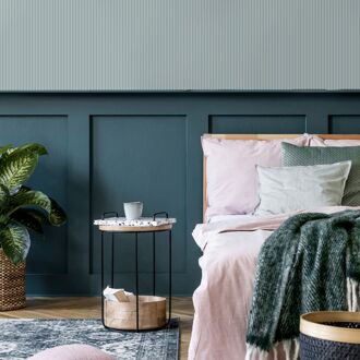 Praxis Vliesbehang 3d Strepen - Lichtblauw - 10,05 M X 52 Cm