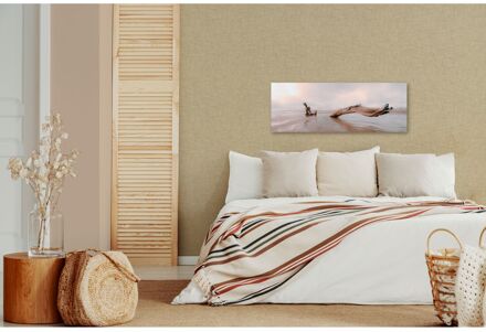 Praxis Vliesbehang Antibes An28210 - Vergrijsd Mosterdgeel - 10,05m X 53cm