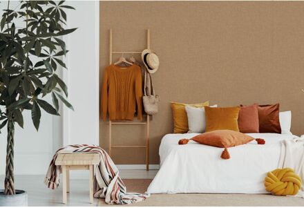 Praxis Vliesbehang Antibes An28211 - Vergrijsd Donker Oranje - Terracotta - 10,05 M X 53 Cm