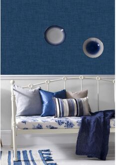 Praxis Vliesbehang Antibes An28212 - Donkerblauw - Diepblauw - 10,05 M X 53 Cm