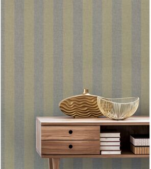 Praxis Vliesbehang Antibes An28218 - Vergrijsd Mosterdgeel - Vergrijsd Lichtgeel - 10,05 M X 53 Cm