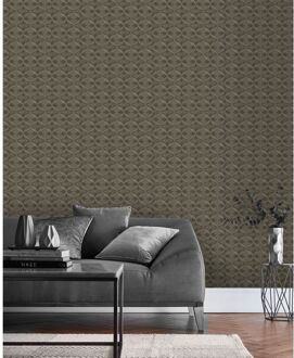 Praxis Vliesbehang Antibes An28233 - Zwart - Zilver - 10,05 M X 53 Cm