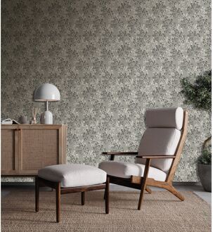 Praxis Vliesbehang Antibes An28252 - Off White - Zwart - Grijsbruin - 10,05 M X 53 Cm