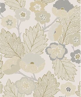 Praxis Vliesbehang Antibes An28270 - Beige - Grijs - Goud - 10,05m X 53cm