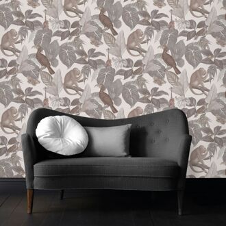 Praxis Vliesbehang Assorti 2022-2024 18501 - Grijs-beige - Oud Zilver - Metallic - 10,05m X 53cm