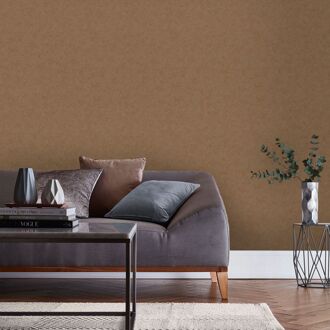 Praxis Vliesbehang Assorti 2022-2024 31757 - Middenbruin - Metallic - 10,05m X 53cm