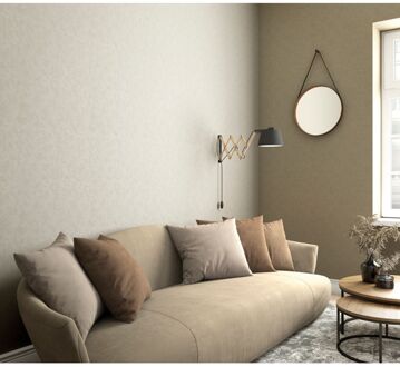 Praxis Vliesbehang Assorti 2022-2024 32418 - Greige - Grijs-beige Met Een Glittertje - 10,05 M X 53 Cm