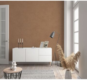 Praxis Vliesbehang Assorti 2022-2024 32431 - Roest Met Een Glittertje - 10,05 M X 53 Cm