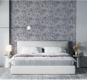 Praxis Vliesbehang Assorti 2022-2024 33955 - Vergrijsd Lila - Vergrijsd Blauw - Lichtgeel - 10,05m X 53cm