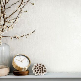 Praxis Vliesbehang Assorti 2022-2024 6812-10 - Offwhite Met Metallic Champagne - 10,05m X 53cm