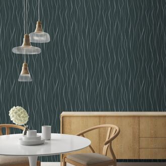 Praxis Vliesbehang Assorti 2022-2024 6813-40 - Zwart - Zilver - 10,05m X 53cm