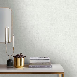 Praxis Vliesbehang Assorti 2022-2024 68773 - Wit Met Lichtgrijze Metallic Glans - 10,05 M X 53 Cm