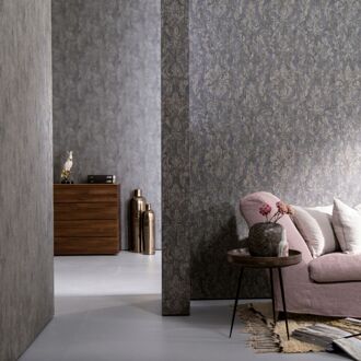 Praxis Vliesbehang Beton - Antraciet - Goud - Taupe - 10,05 M X 53 Cm