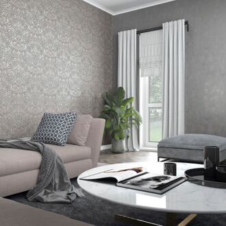 Praxis Vliesbehang Beton - Donkergrijs - Roségoud - 10,05m X 53cm