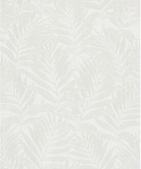 Praxis Vliesbehang Bladeren - Ecru - Grijs/beige - Nikkel - Lichtroze - 10,05m X 53cm
