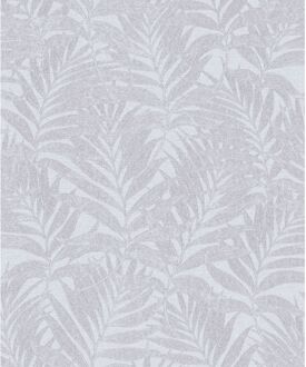 Praxis Vliesbehang Bladeren - Lichtgrijs - Rosé Metallic - 10,05m X 53cm