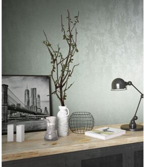 Praxis Vliesbehang City Romance 34273 - Licht Ijsblauw-groen - 10,05m X 53cm