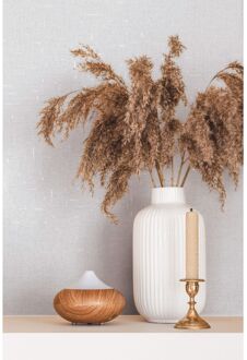 Praxis Vliesbehang City Romance 35115 - Helder Wit - Parelmoer - Zilveren Glans - 10,05m X 53cm