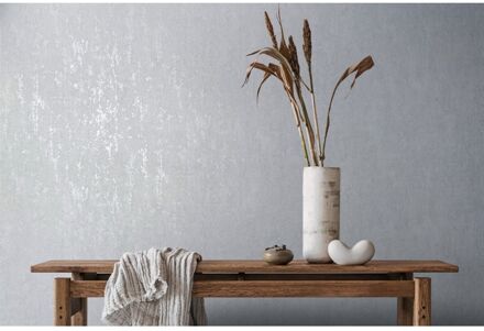 Praxis Vliesbehang City Romance 35126 - Helderwit - Off White - Parelmoer - Metallic - 10,05m X 53cm