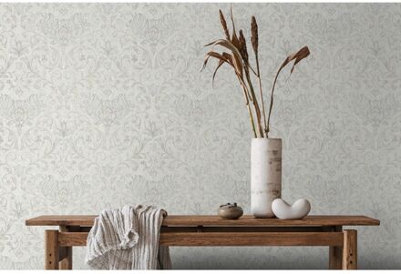 Praxis Vliesbehang City Romance 35148 - Crèmewit - Lichtgrijs - 10,05 M X 53 Cm