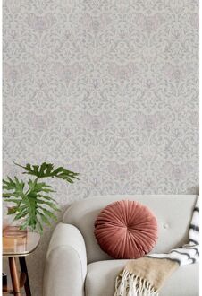 Praxis Vliesbehang City Romance 35150 - Zand - Grijs Met Paarse Ondertoon - Licht Oudroze - 10,05m X 53cm