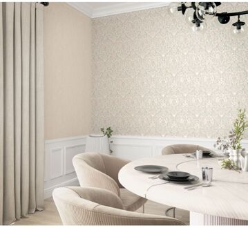 Praxis Vliesbehang City Romance 35151 - Zand - Lichtblauw - Blauwgrijs - Lichtroze - 10,05 M X 53 Cm