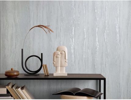 Praxis Vliesbehang City Romance 35153 - Helderwit - Parelmoer - Zeer Lichtgrijs - 10,05m X 53cm