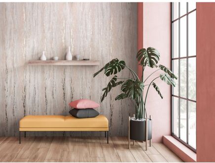 Praxis Vliesbehang City Romance 35158 - Greige - Glans - 10,05m X 53cm