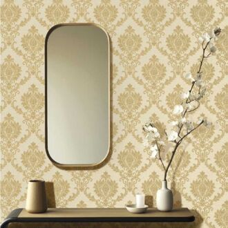 Praxis Vliesbehang Classic & Elegant 23642 - Geel-goud - Metallic - 10,05 M X 53 Cm