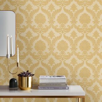 Praxis Vliesbehang Classic & Elegant 25723 - Geel-goud - Metallic - Beige - 10,05m X 53cm