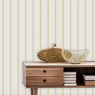 Praxis Vliesbehang Classic & Elegant 25763 - Grijs - Goud-geel - 10,05m X 53cm
