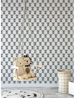 Praxis Vliesbehang Fabulous World 67108-1 - Grijs - Roze - Wit - 10,00m X 52cm