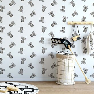 Praxis Vliesbehang Fabulous World 67109-1 - Grijs - Roze - Wit - 10,00m X 52cm