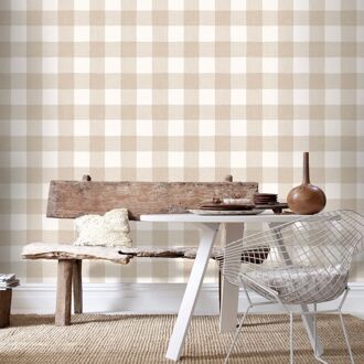 Praxis Vliesbehang Friends & Coffee 11026 - Zandkleur - Taupe - Wit - 10,05 M X 53 Cm