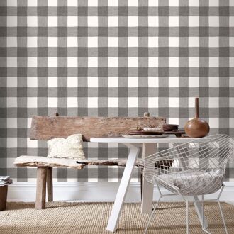 Praxis Vliesbehang Friends & Coffee 11027 - Grijs - Zwart - Wit - 10,05m X 53cm