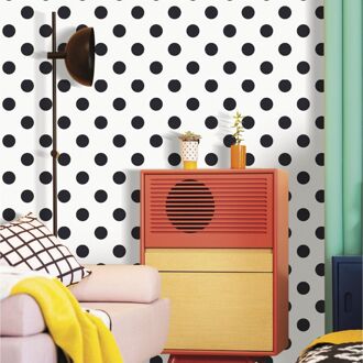 Praxis Vliesbehang Friends & Coffee 16654 - Wit - Zwart - 10,05m X 53cm